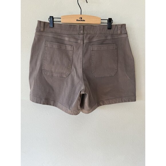 $79 Spanx Brown Taupe Stretch Pull On Utility Shorts Women's XL Extra Large - Picture 3 of 4